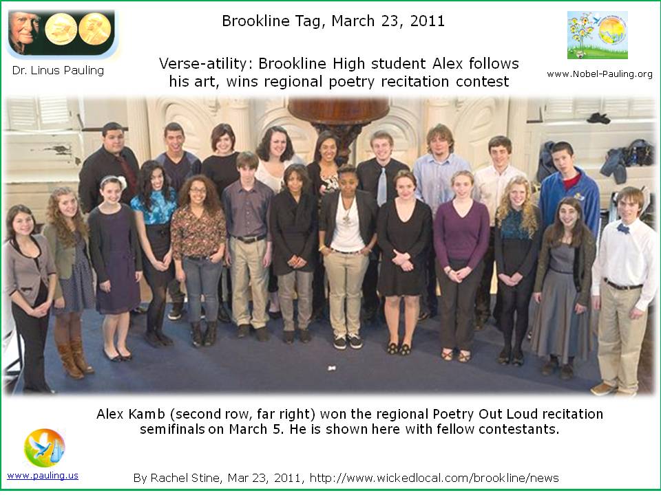 Verse-atility: Brookline High student follows his art, wins regional poetry recitation contest